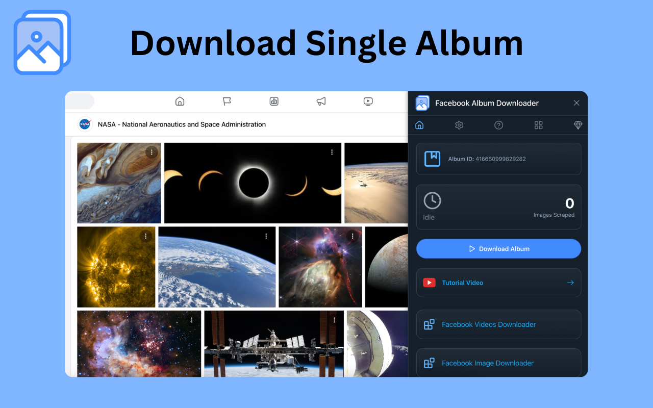 Facebook Album Downloader - 截图 4