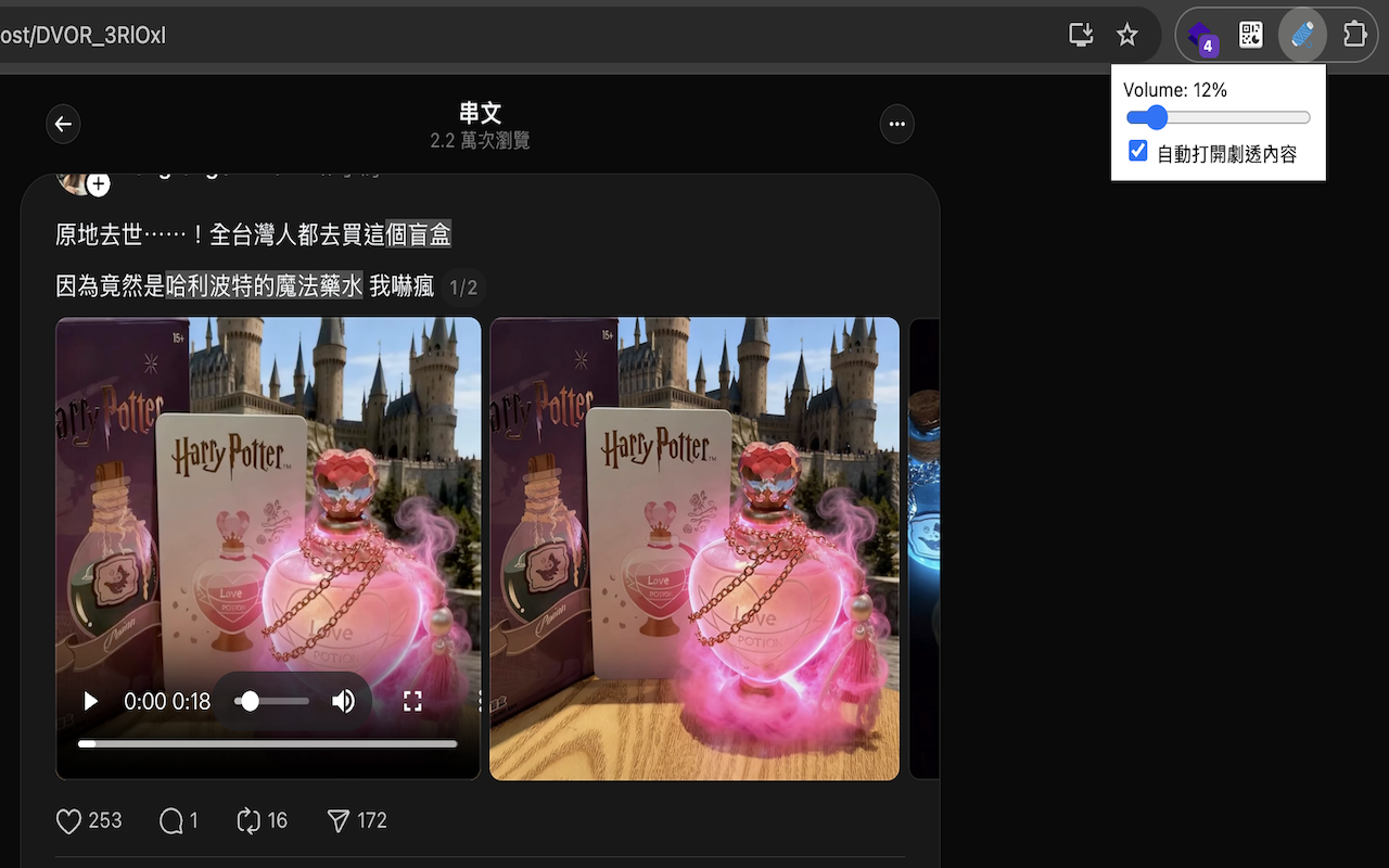 Threads Video Controls - 截图 1
