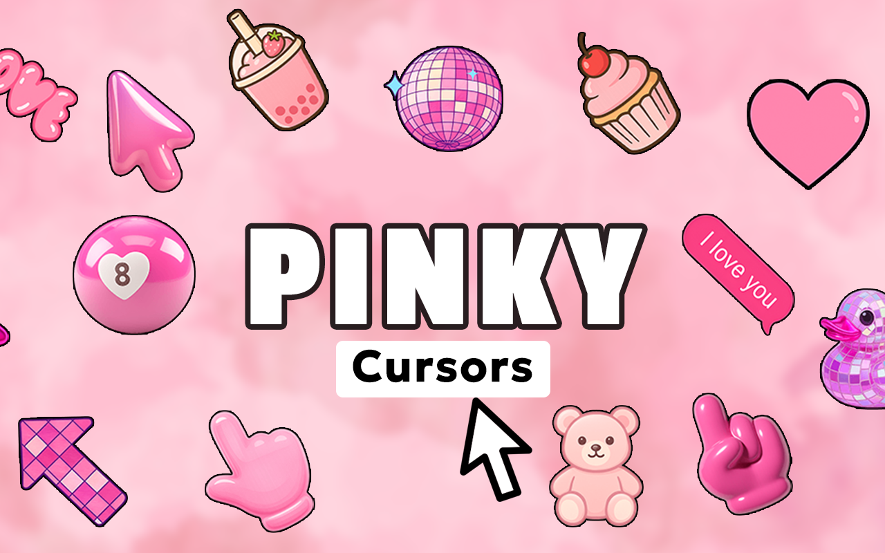 Pinky Cursor - Cute Aesthetic Cursor for Chrome - 截图 2