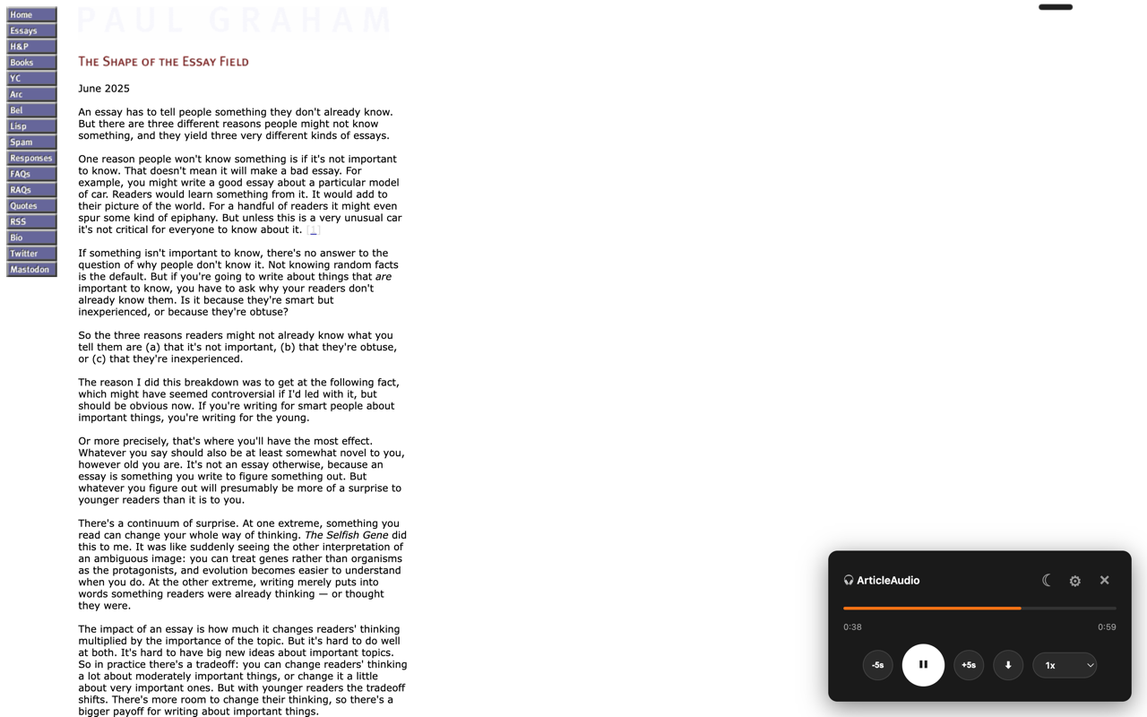 Article Audio - Read Selected Text Aloud (TTS) - 截图 2