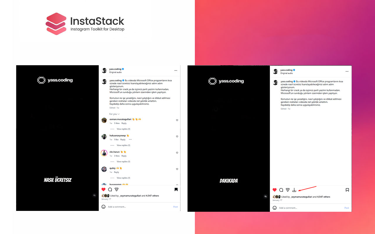InstaStack – 桌面版 Instagram 工具箱 - 截图 2