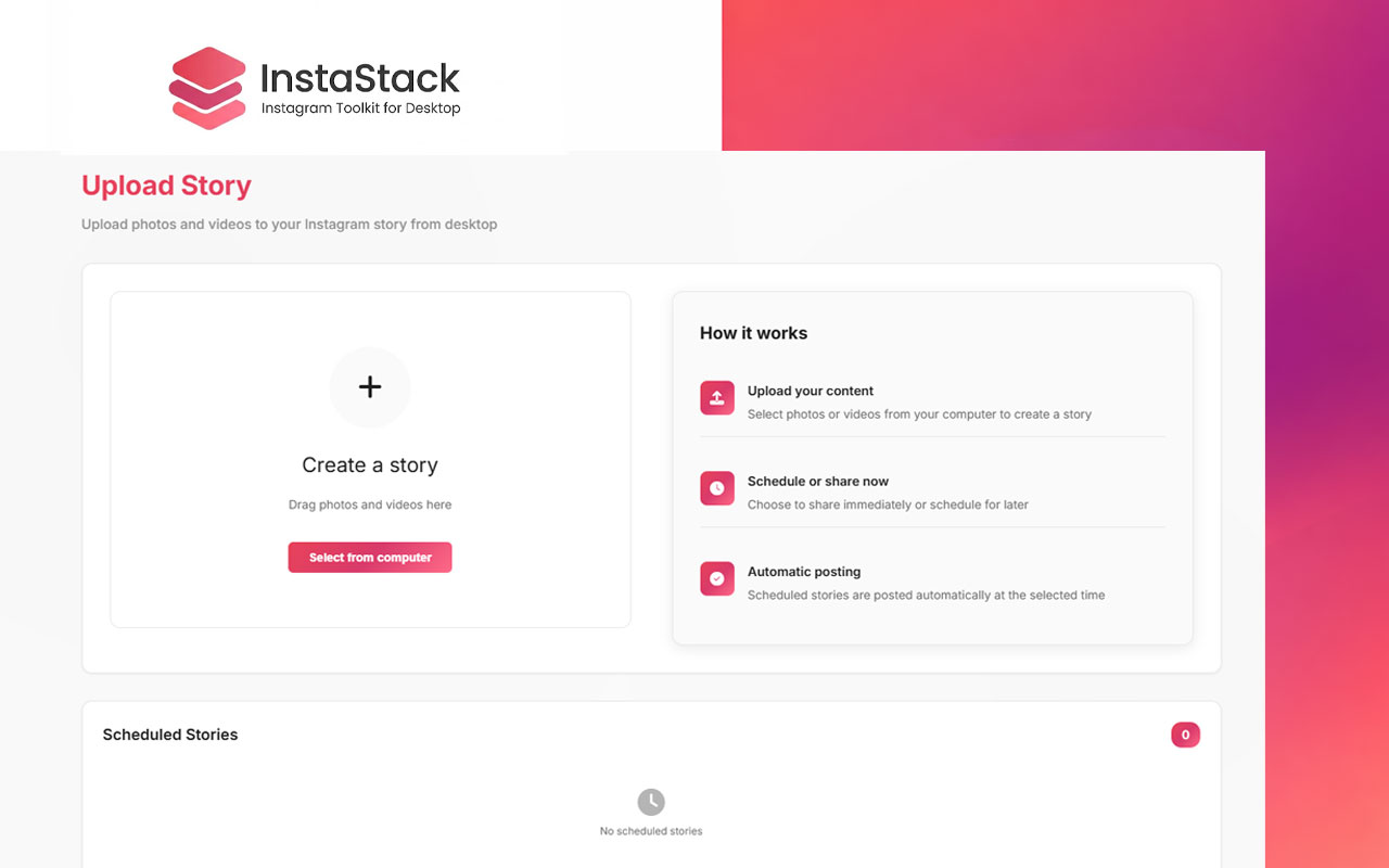 InstaStack – 桌面版 Instagram 工具箱 - 截图 3