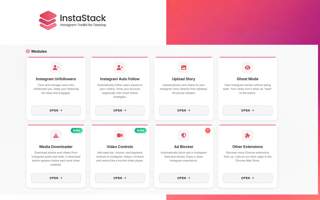 InstaStack – 桌面版 Instagram 工具箱 - 截图 4