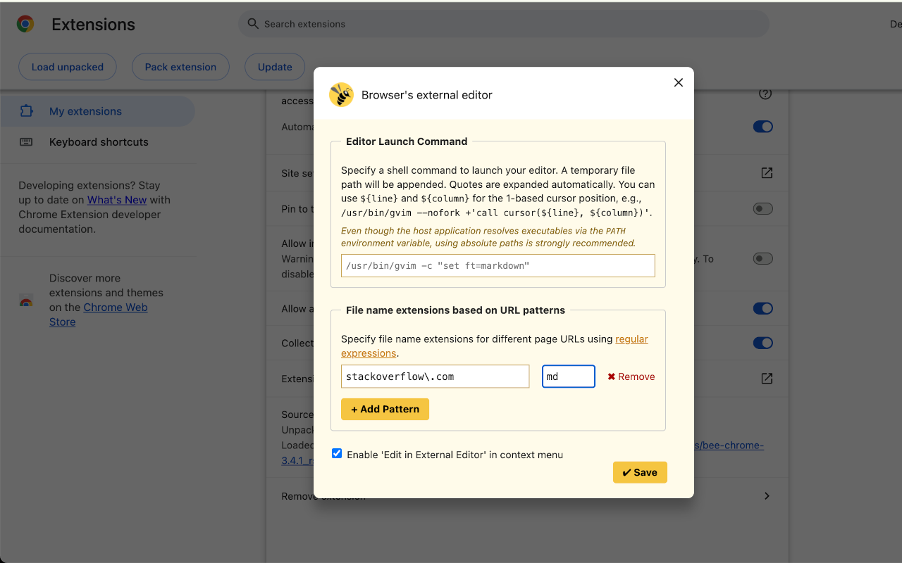 Browser's external editor - 截图 1