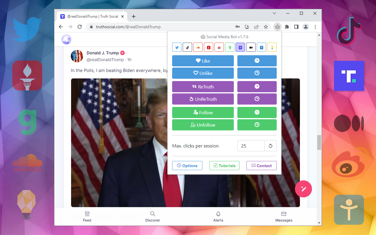 Social Media Bot. Auto Clicker Growbot. - 截图 4