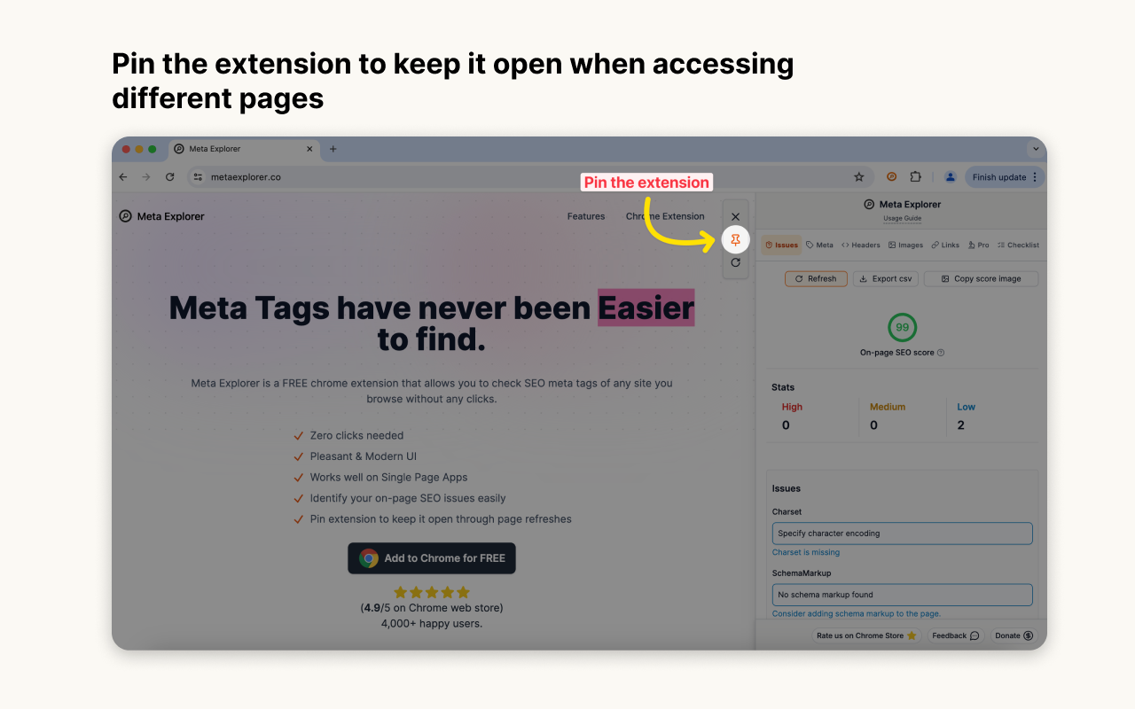 Meta Explorer - SEO Meta and On-Page SEO tools - 截图 1
