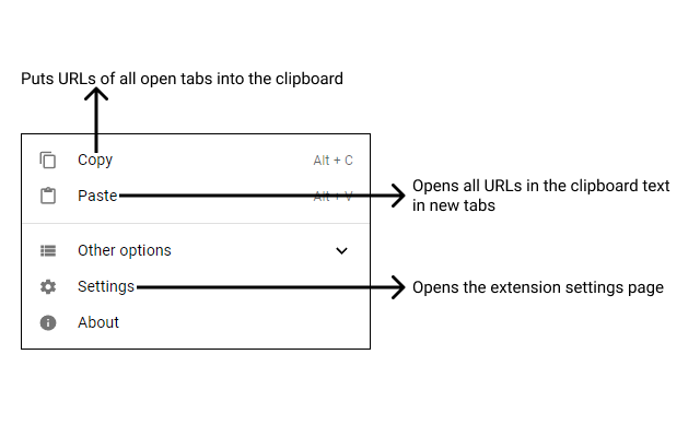 Copy/Paste Tabs URLs - 截图 4