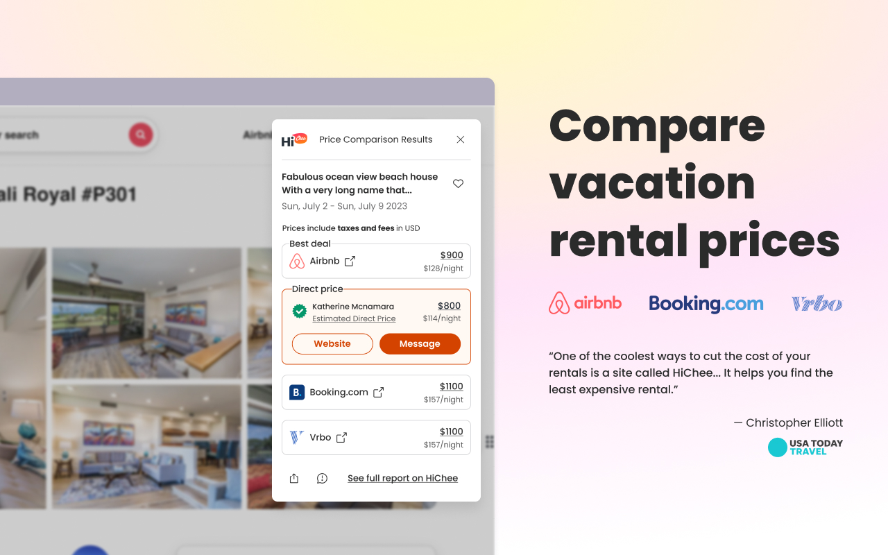 HiChee: Airbnb/Booking/Vrbo Price Comparison - 截图 3