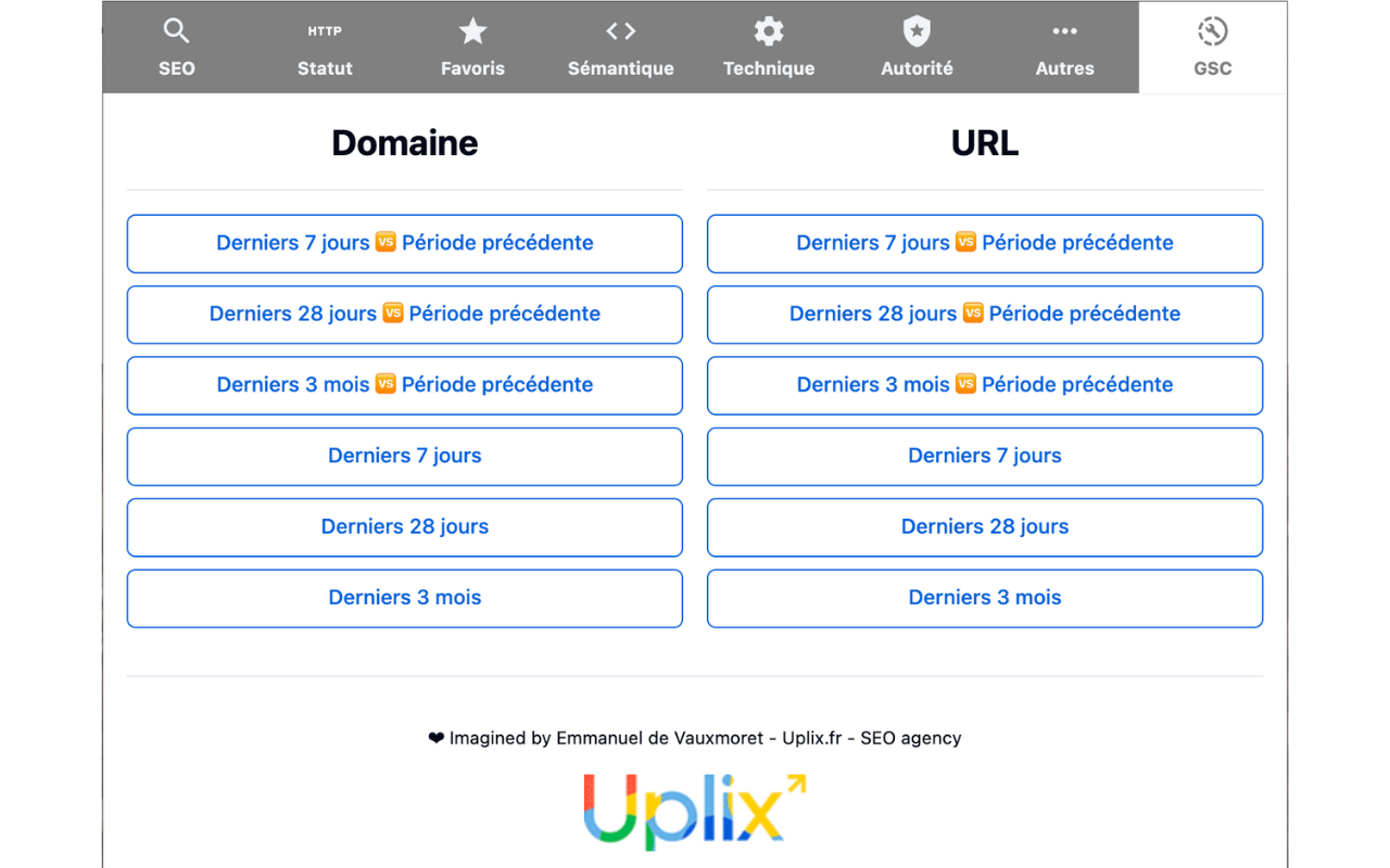 Extension SEO Chrome by Uplix.fr - 截图 2