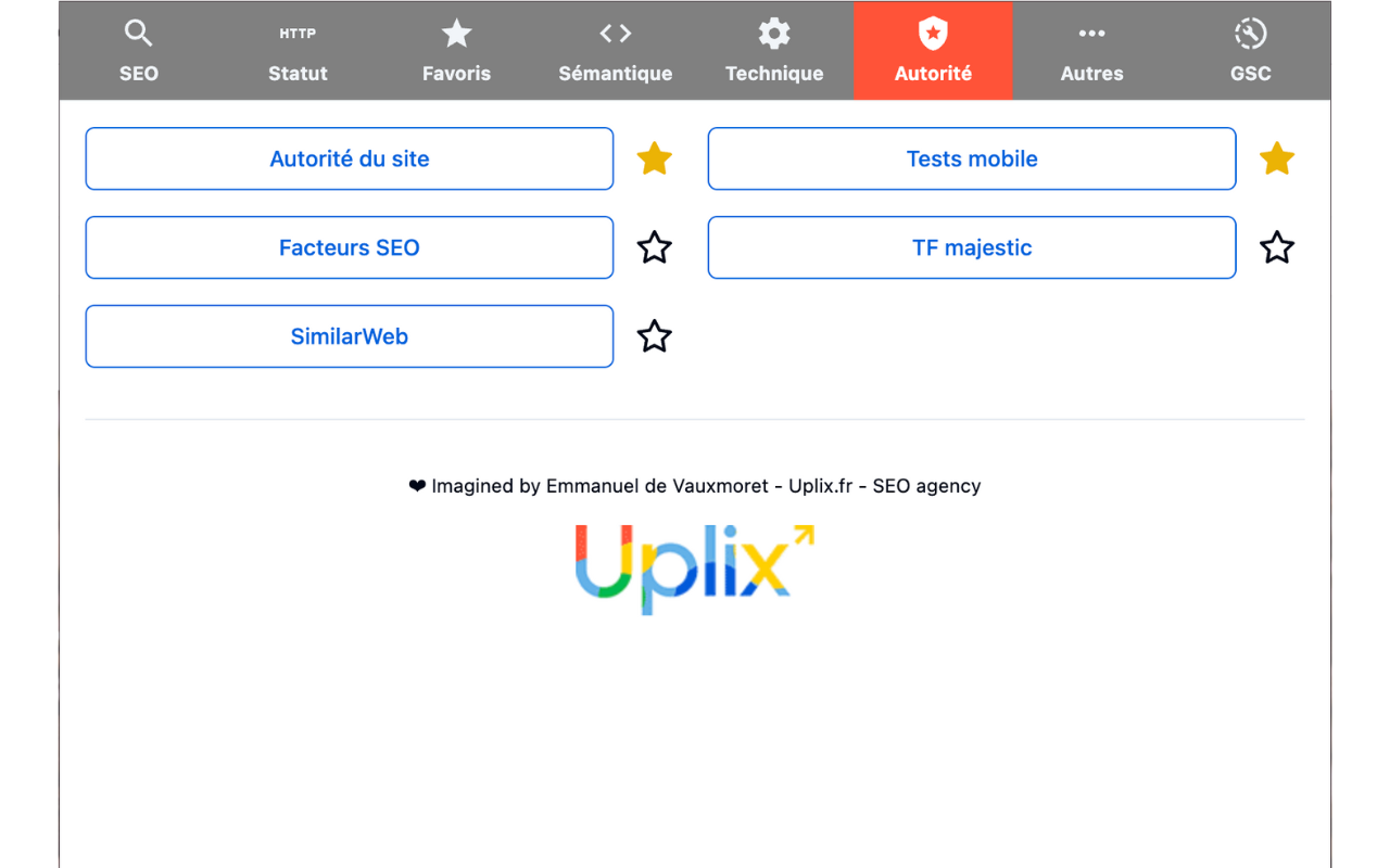 Extension SEO Chrome by Uplix.fr - 截图 5