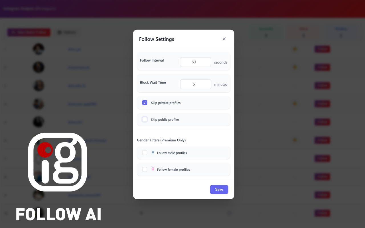 IGFollow AI - 自动关注 - 截图 3
