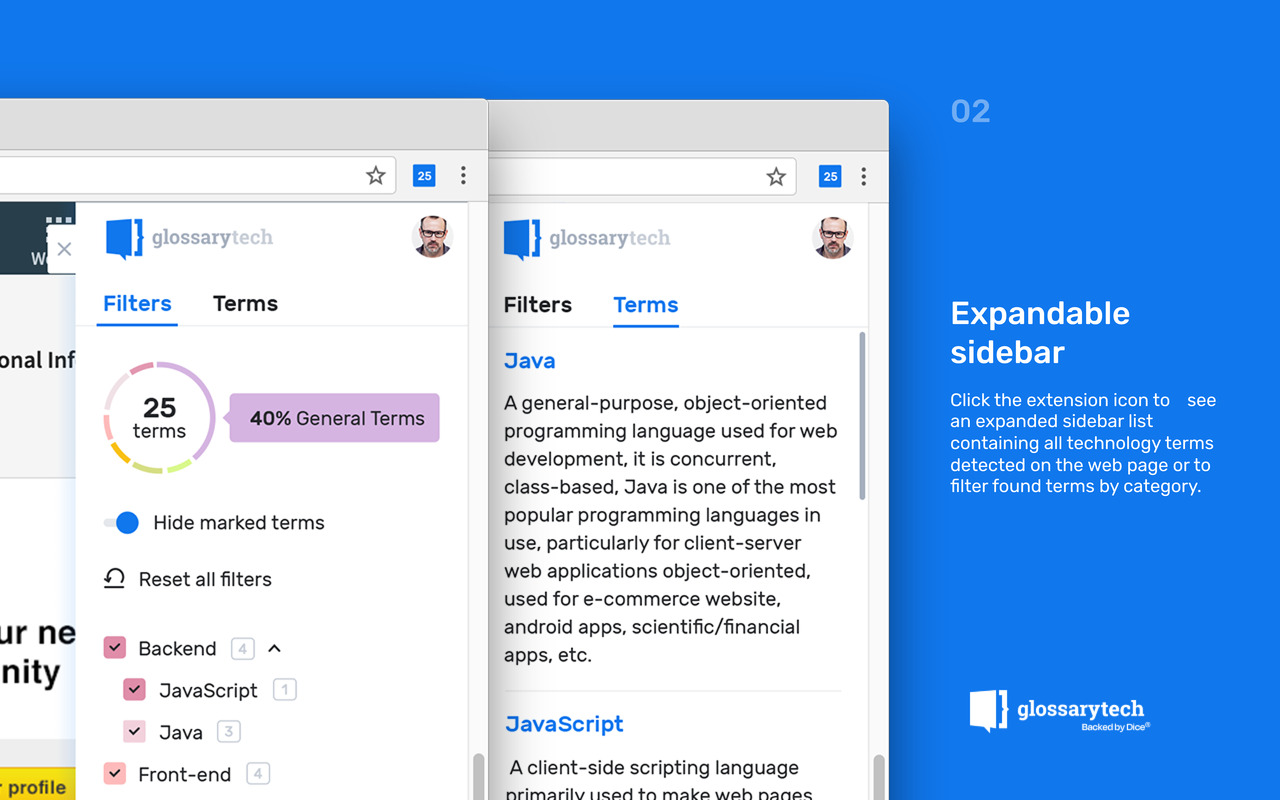 GlossaryTech, Backed by Dice - 截图 3