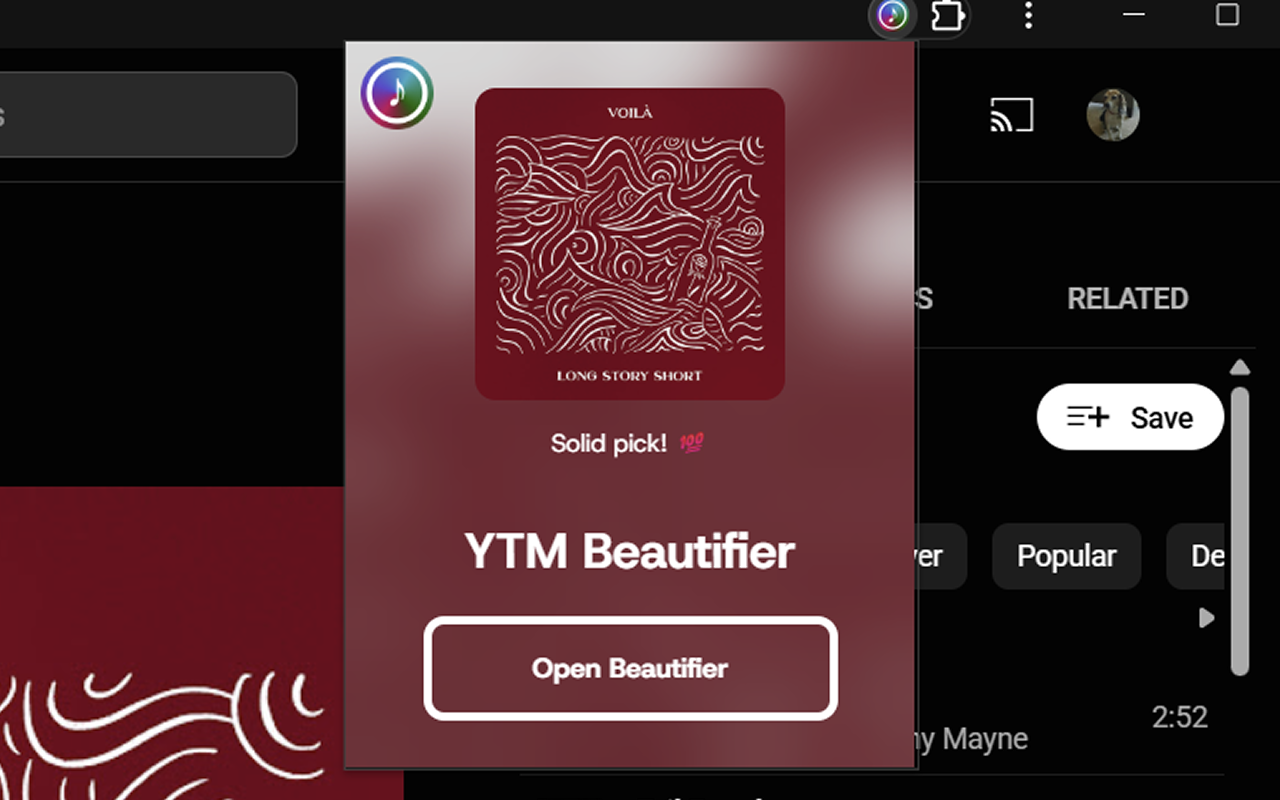 YouTube Music Beautifier - 截图 5