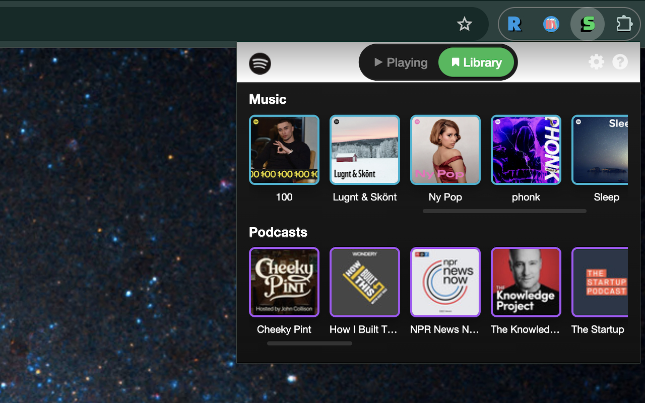 Spotify on Chrome: A mini Spotify player - 截图 3