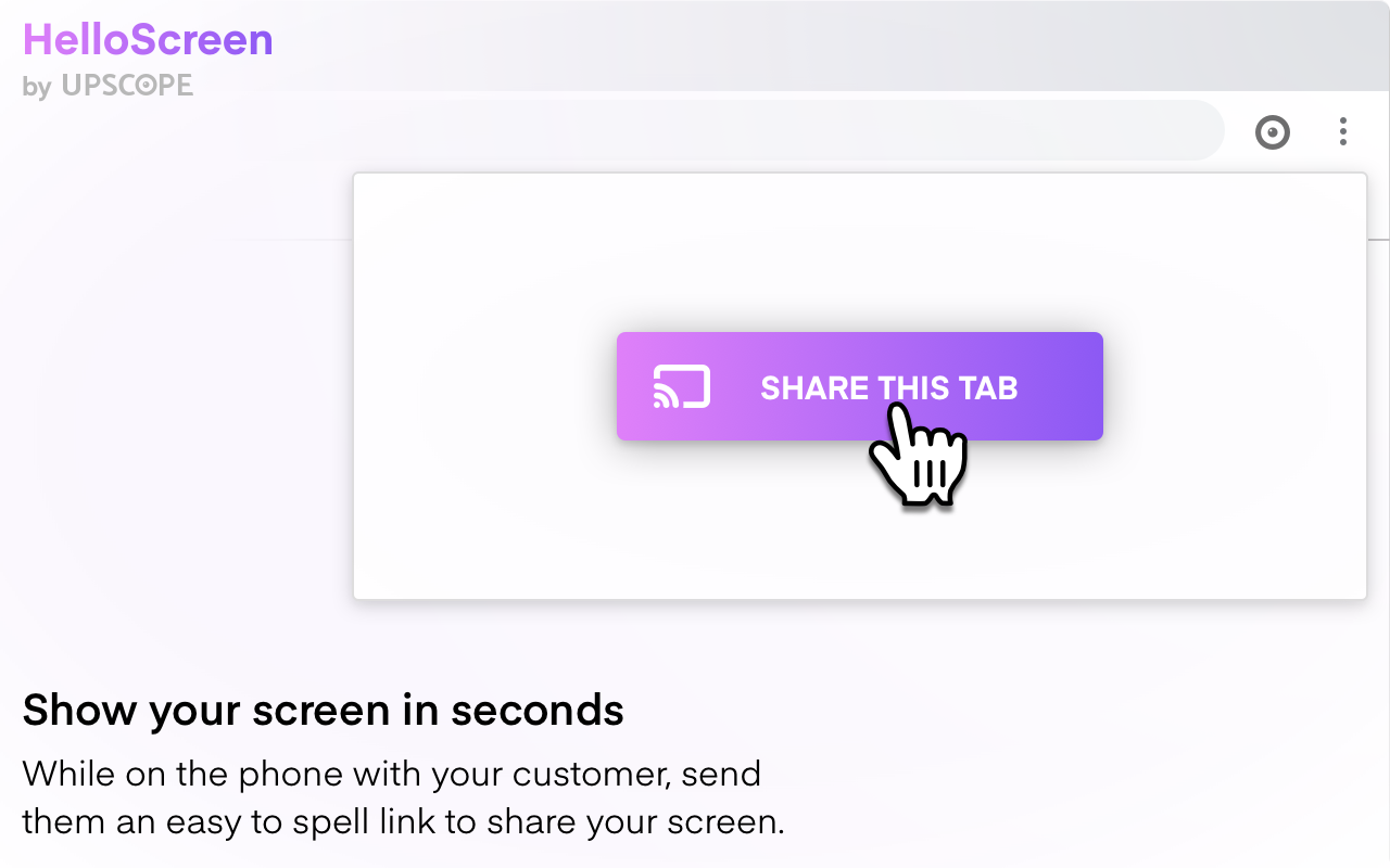 HelloScreen Screen Sharing for Chrome - 截图 2