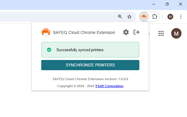 SAFEQ Cloud Chrome Extension - 截图 3