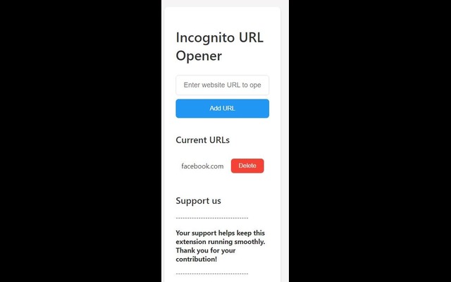 Incognito URL Opener - 截图 1