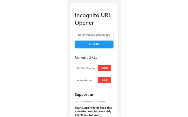 Incognito URL Opener - 截图 2