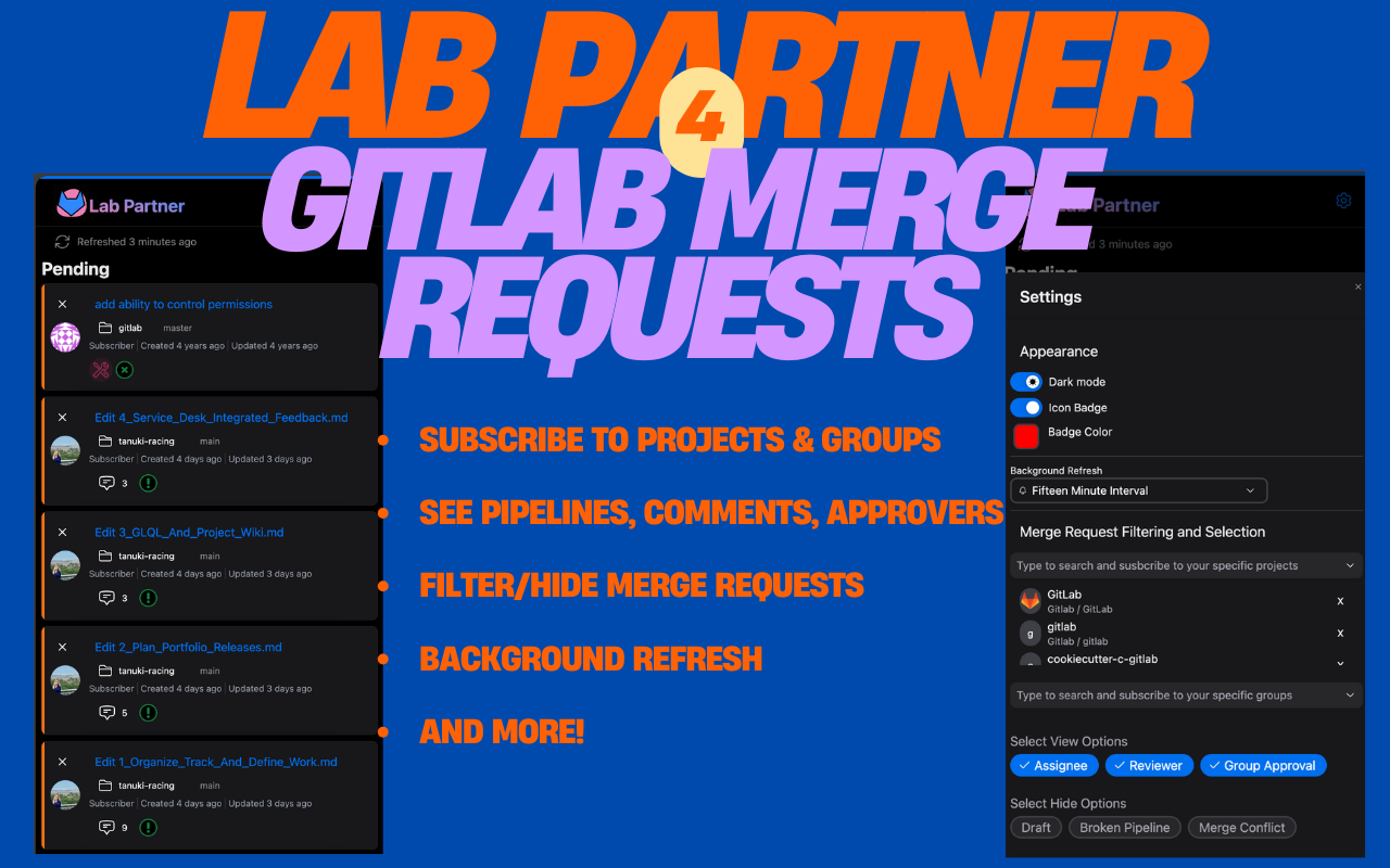 Lab Partner - GitLab 合并请求管理工具 - 截图 2