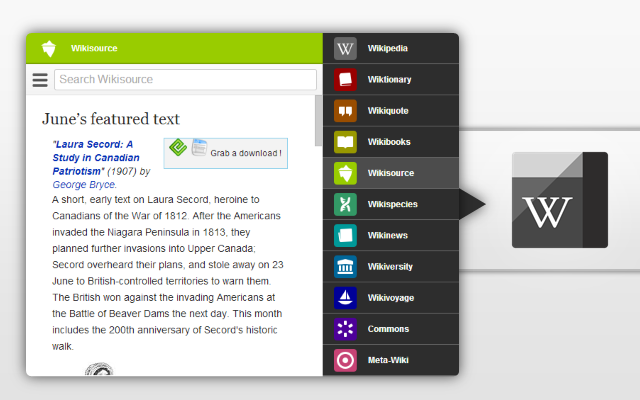 Black Menu for Wikipedia - 截图 1