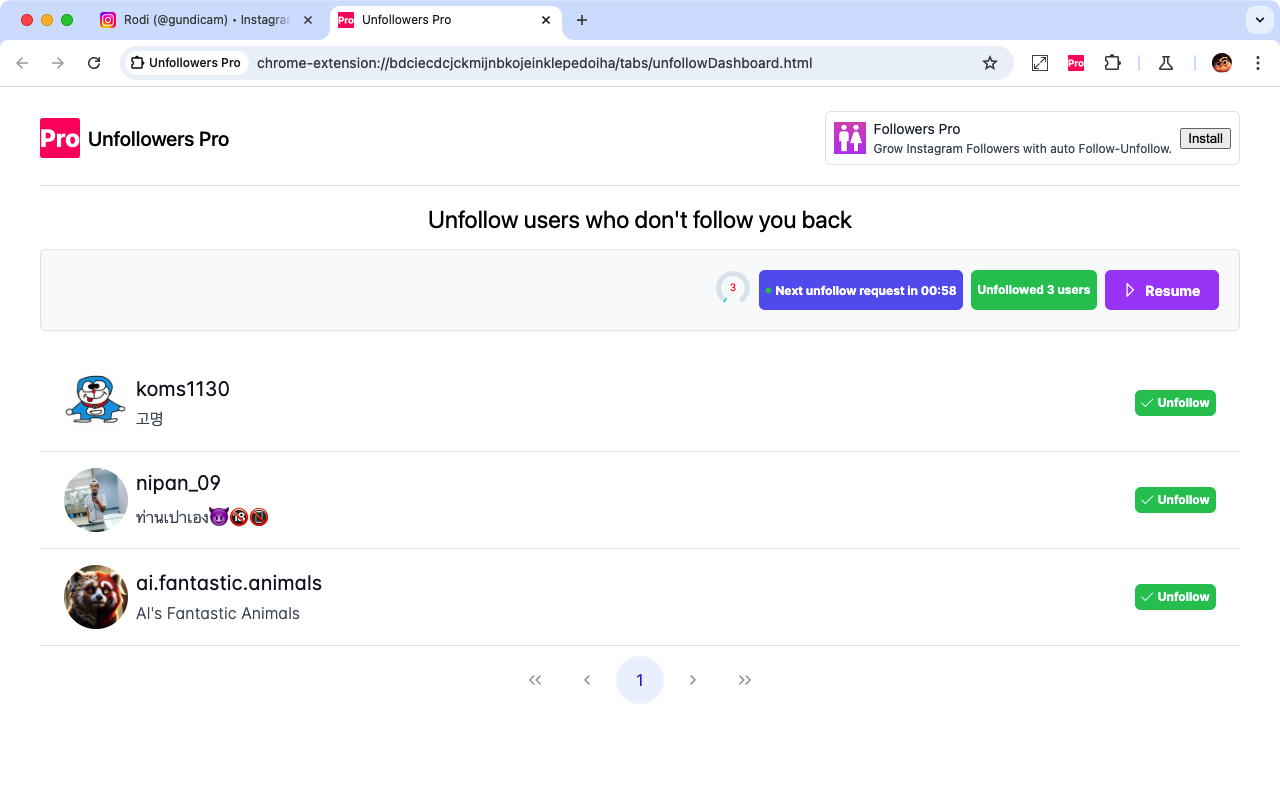 IG Unfollowers Pro - 截图 3