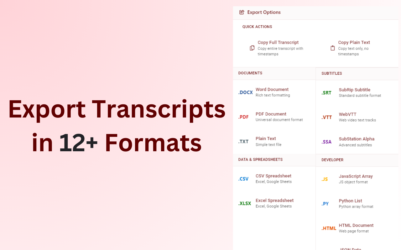 Tubelator: AI Subtitles, Summaries & Transcript Export for YouTube - 截图 1