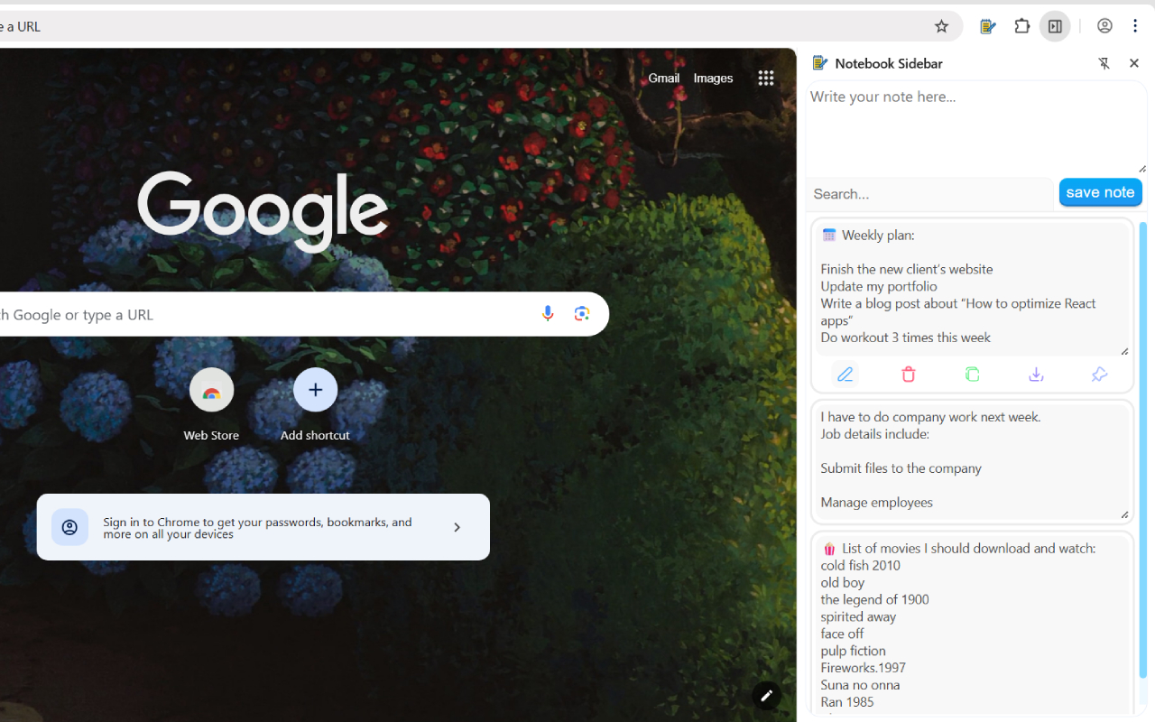 Notebook Sidebar - 截图 3