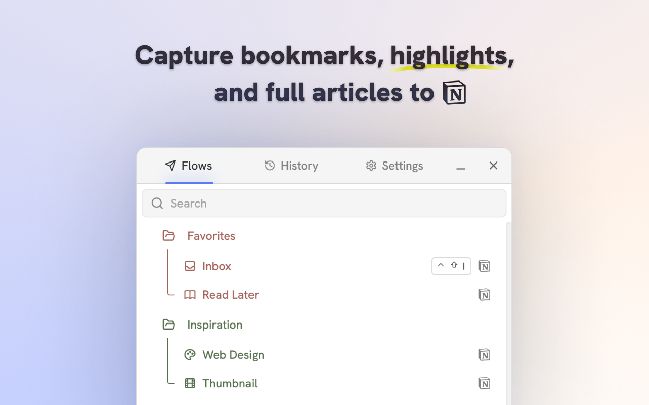 Flylighter: Capture Articles and Highlights to Notion - 截图 1
