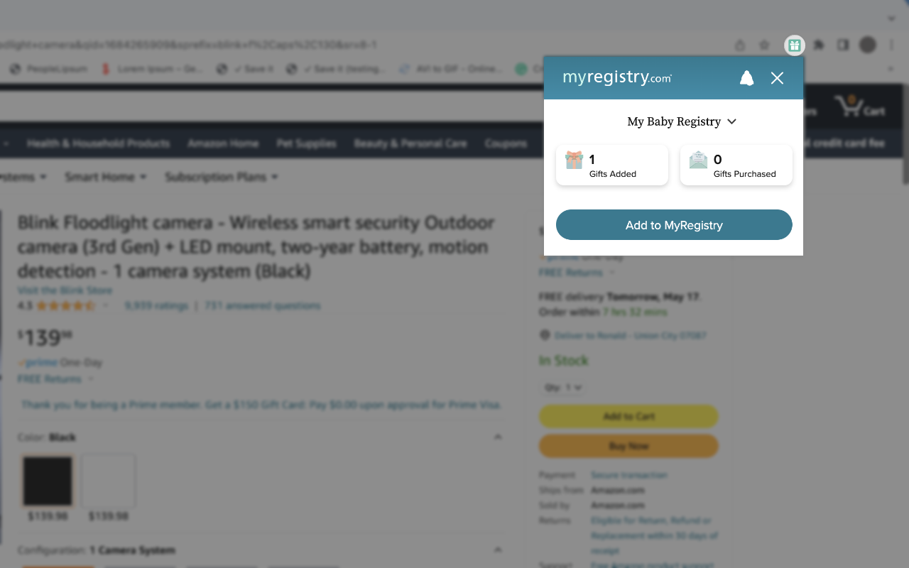 Add to MyRegistry.com Button - 截图 3