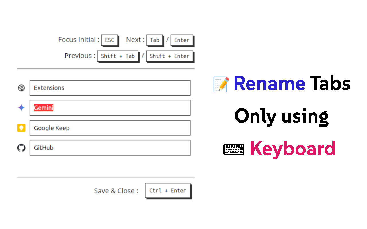 Rename Tabs with F2 - 截图 4