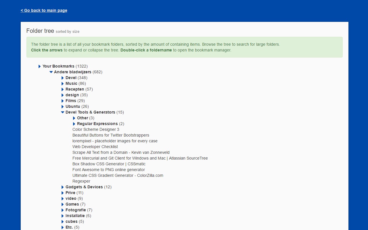 BMStats - Stats for your bookmarks - 截图 2