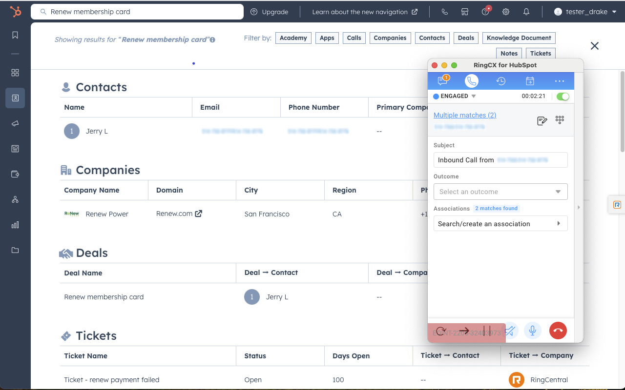 RingCentral RingCX for HubSpot - 截图 2