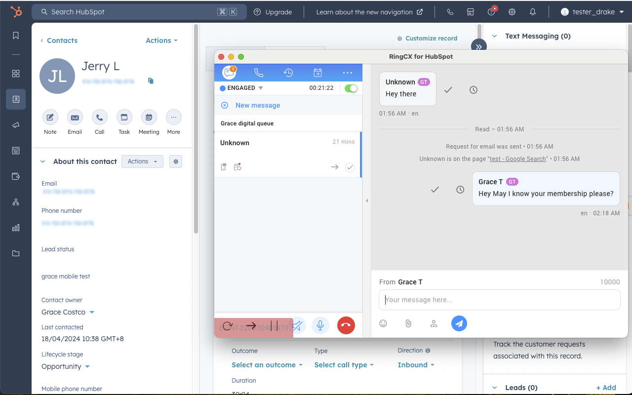 RingCentral RingCX for HubSpot - 截图 5