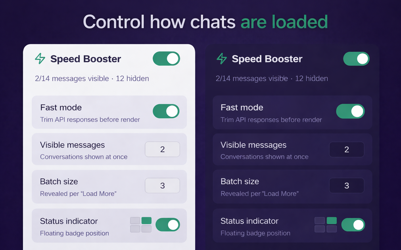 AI Chat Speed Booster - 截图 1