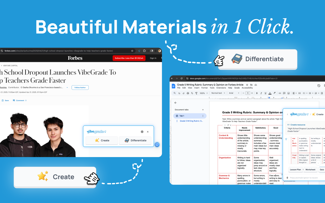 VibeGrade: AI Teaching, Grading Assistant in Google Docs, Canvas, and more - 截图 2