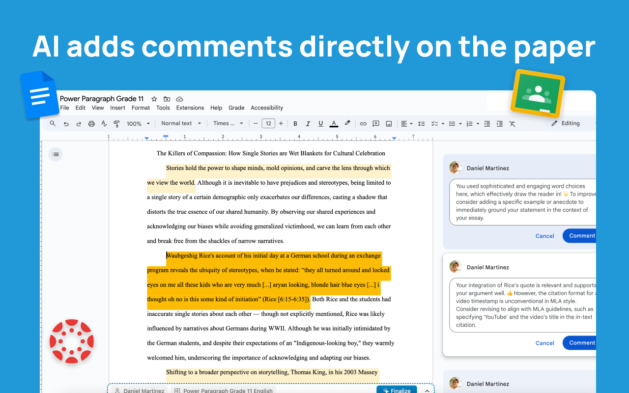 VibeGrade: AI Teaching, Grading Assistant in Google Docs, Canvas, and more - 截图 4