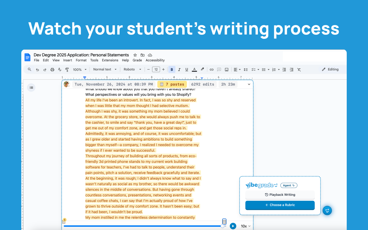 VibeGrade: AI Teaching, Grading Assistant in Google Docs, Canvas, and more - 截图 5