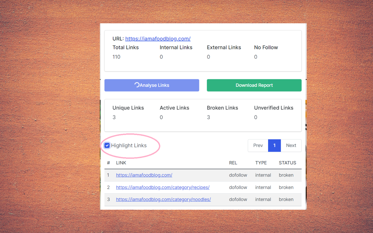 SEO LinkChecker — Follows, External & Internal - 截图 3