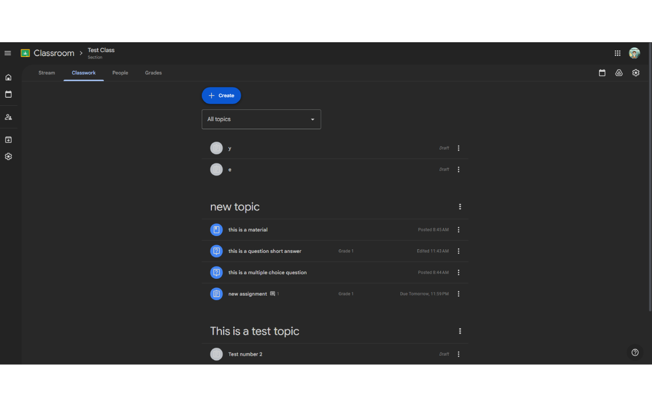 Google Classroom Dark Mode - 截图 3