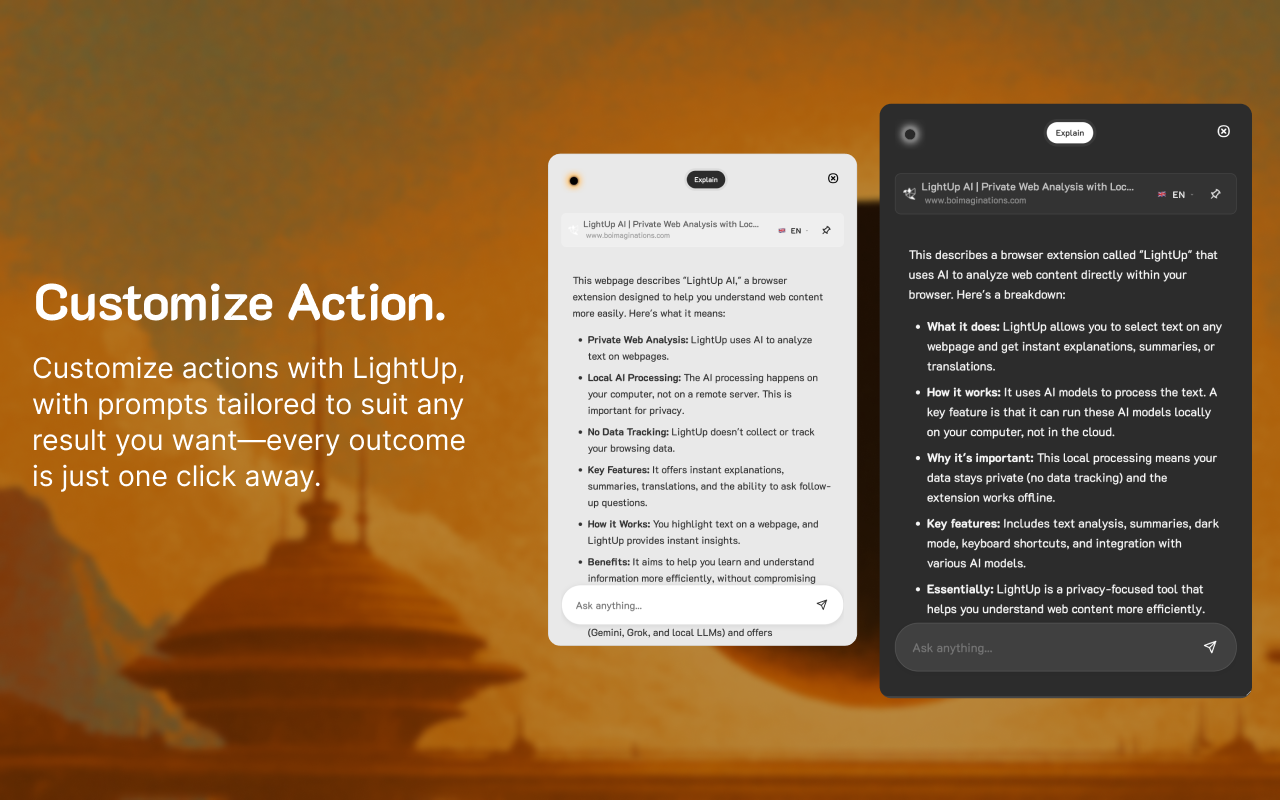 LightUp - AI Powered Web Annotations. summary, translate, and more - 截图 2