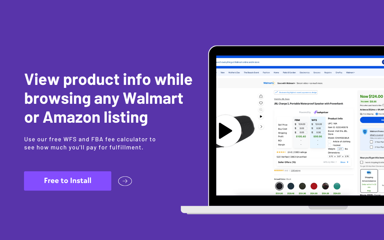 Flashpricer: FBA/WFS Fees & Profit Calculator + Product Research - 截图 5