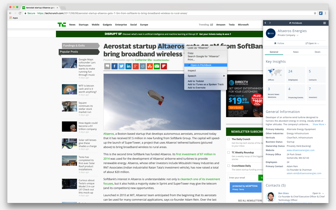 PitchBook Extension for Google Chrome™ - 截图 3