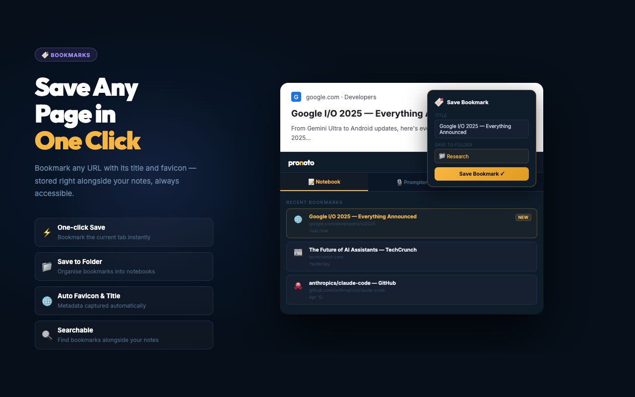 AI Notes & Teleprompter – Summarize Webpages | Pronoto - 截图 3