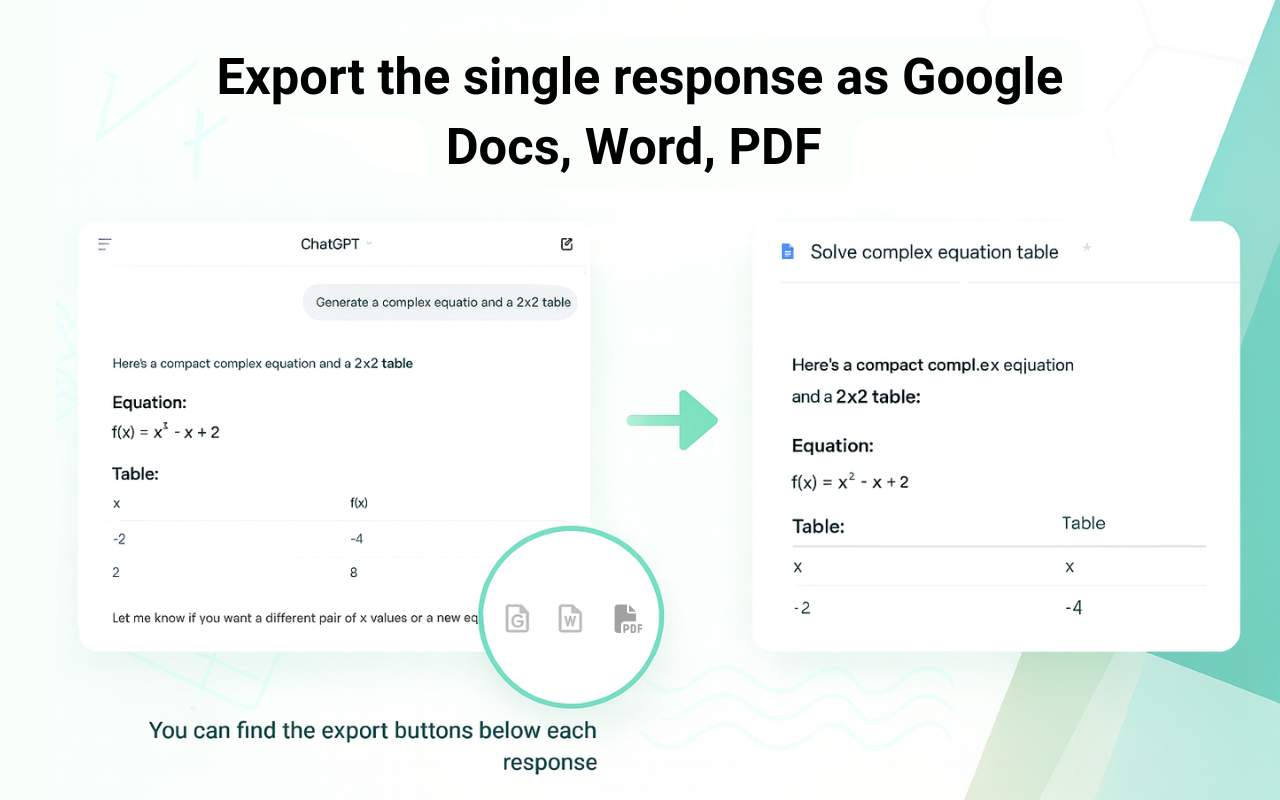 Convert ChatGPT to Google Doc, Microsoft Word, PDF - 截图 4
