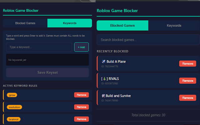 Roblox Game Blocker - 截图 4