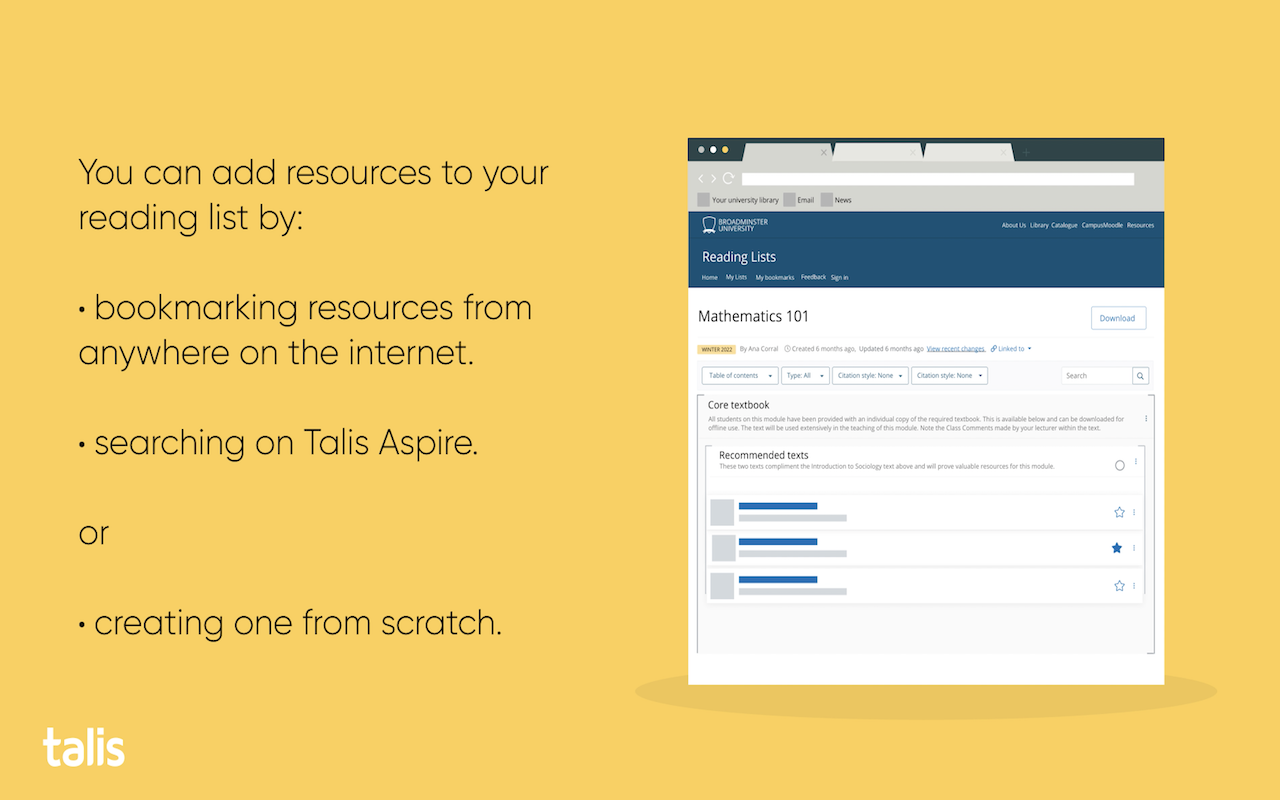 Talis Reading Lists Bookmarking - 截图 4