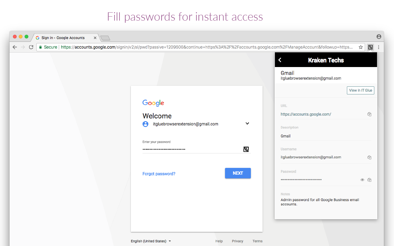 IT Glue Chrome Extension - 截图 1