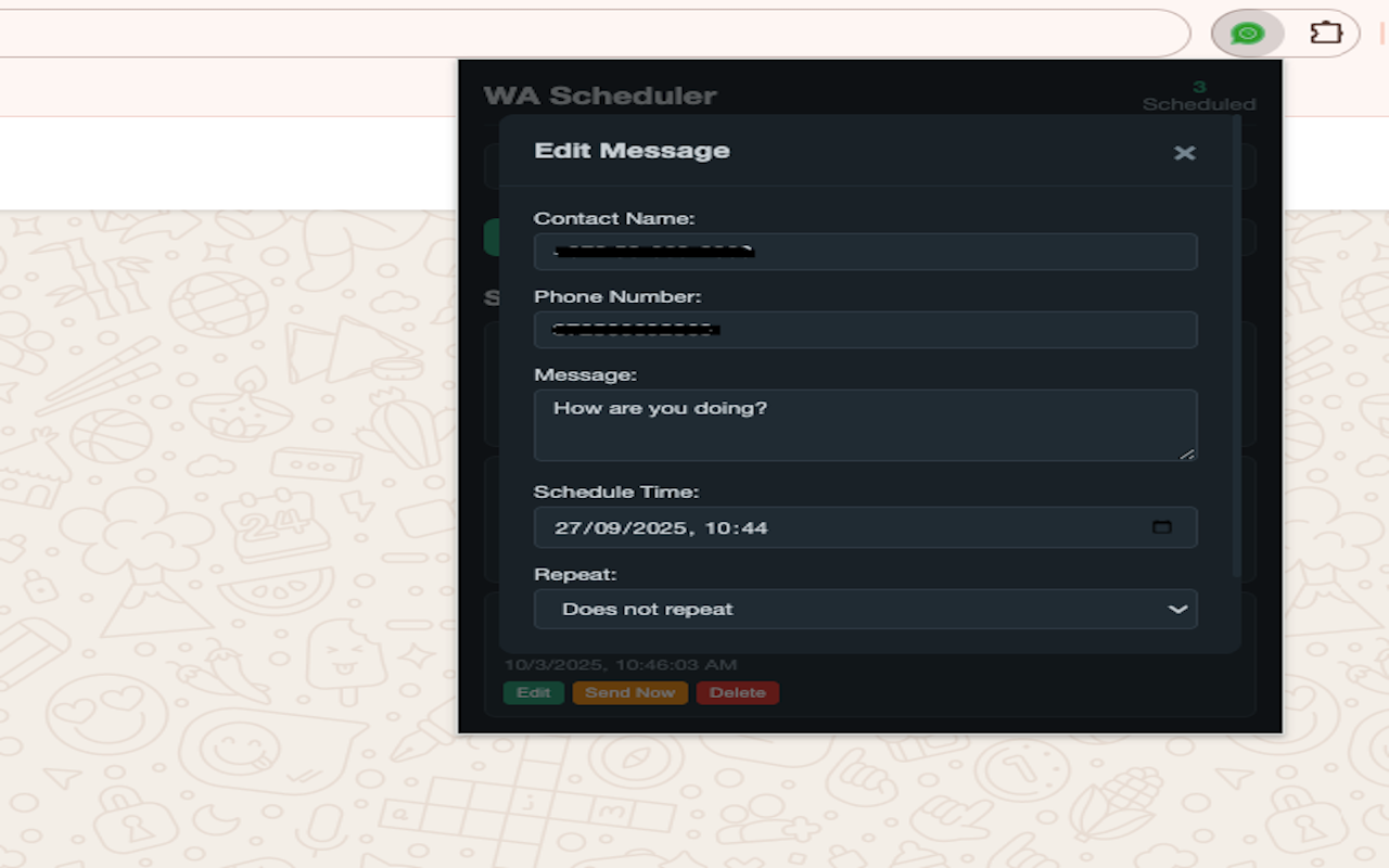 WA Schedule Messages - 截图 1