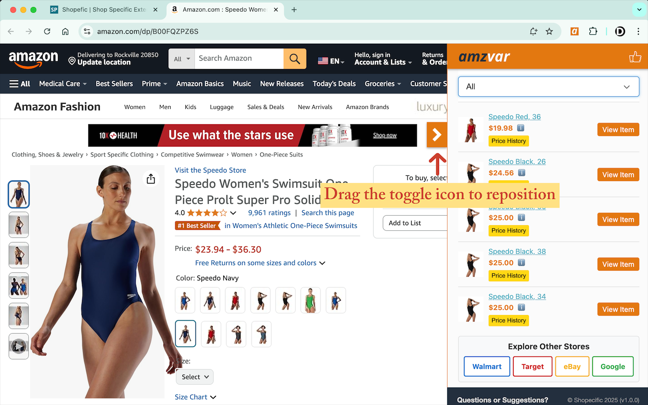 Amazon Variation Price Checker - 截图 4