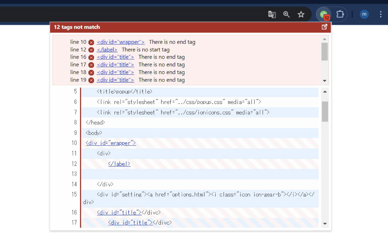 HTML Tag Error Checker - 截图 3